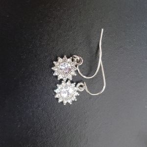 Sunflower silver earrings